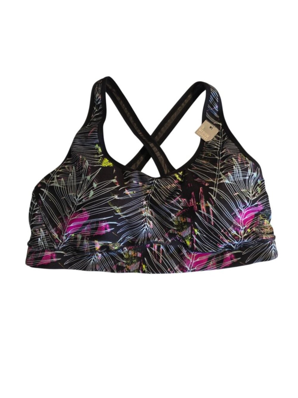 DSG Dick’s Sporting Goods Medium Support Sports Bra Floral Size 2XL NEW NWT